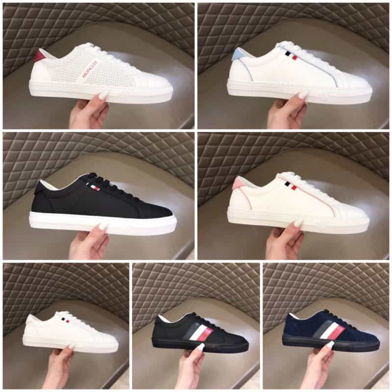 Moncler/盟可睐 意大利进口雾面牛皮黑色 白色官网同步新款小白鞋