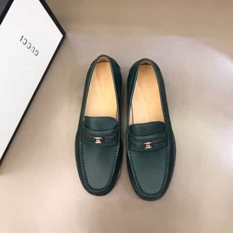 Gucci古驰 进口开边珠牛皮G~家原单级男士正装休闲皮鞋