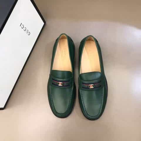 Gucci古驰 进口开边珠牛皮G~家原单级男士正装休闲皮鞋