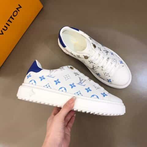 LV/路易威登 小牛皮烘托闪耀金属厚底情侣运动鞋