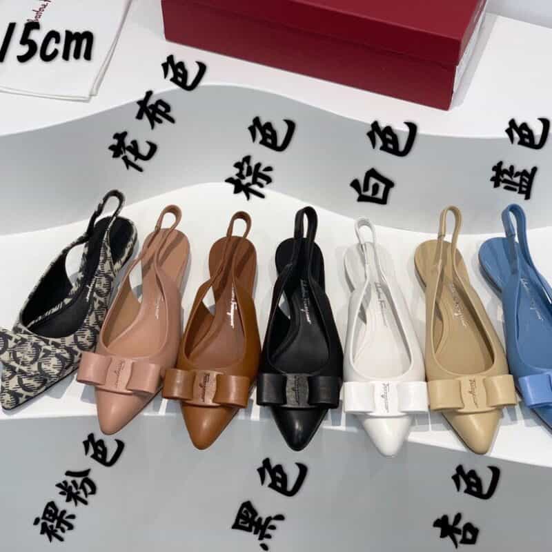 SF salvatore Ferraga*o 菲拉*慕2021新款viva系列后空露跟粗跟凉鞋