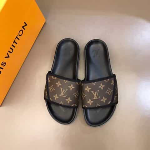 LV/路易威登 经典老花L 牌奢品男士拖鞋