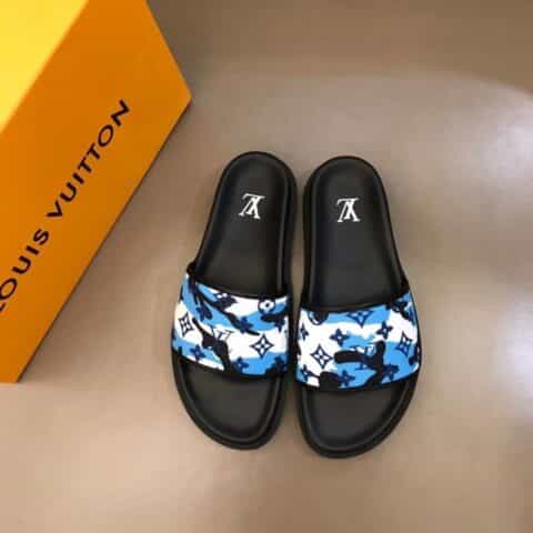 LV/路易威登 头层小牛皮材质新品男士拖鞋