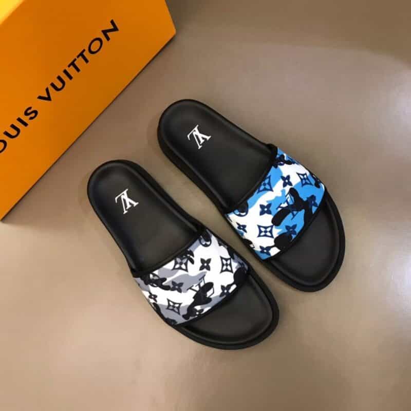 LV/路易威登 头层小牛皮材质新品男士拖鞋