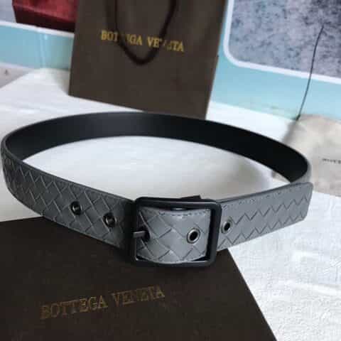 葆蝶家Bottega. Veneta 头层牛皮编织工艺精品皮质3.5cm腰带