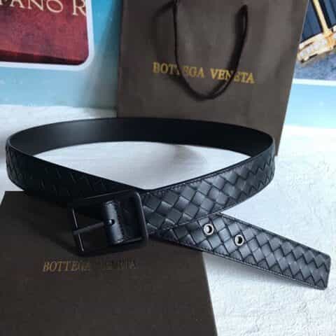 葆蝶家Bottega. Veneta 头层牛皮编织工艺精品皮质3.5cm腰带