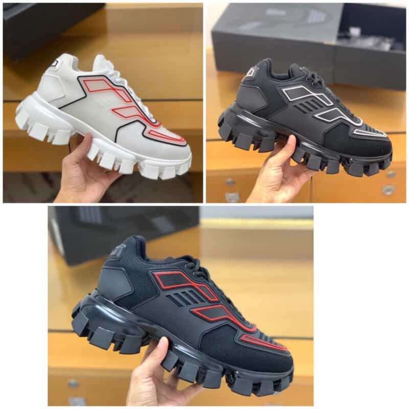 PRADA/普拉达 锯齿状橡胶胎面花纹男女款运动鞋