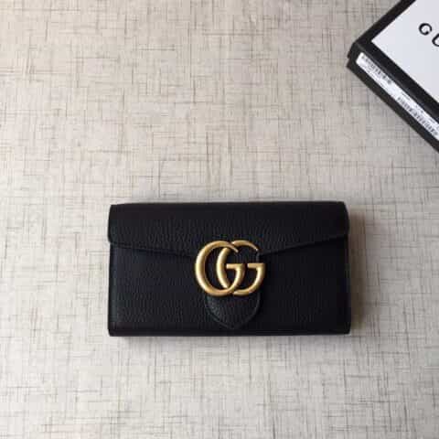GUCCI古驰女士黑色钱包400586