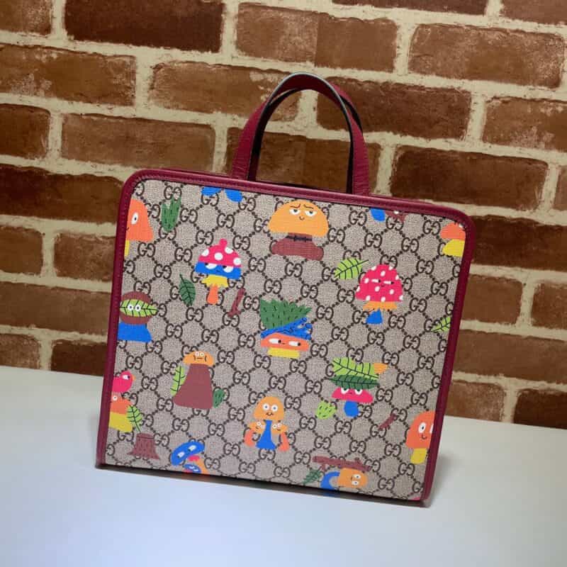 GUCCI古驰儿童蘑菇印花托特包605614