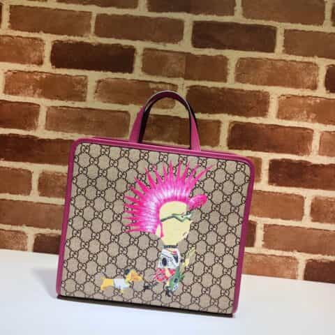 GUCCI古驰朋克印花托特包605614