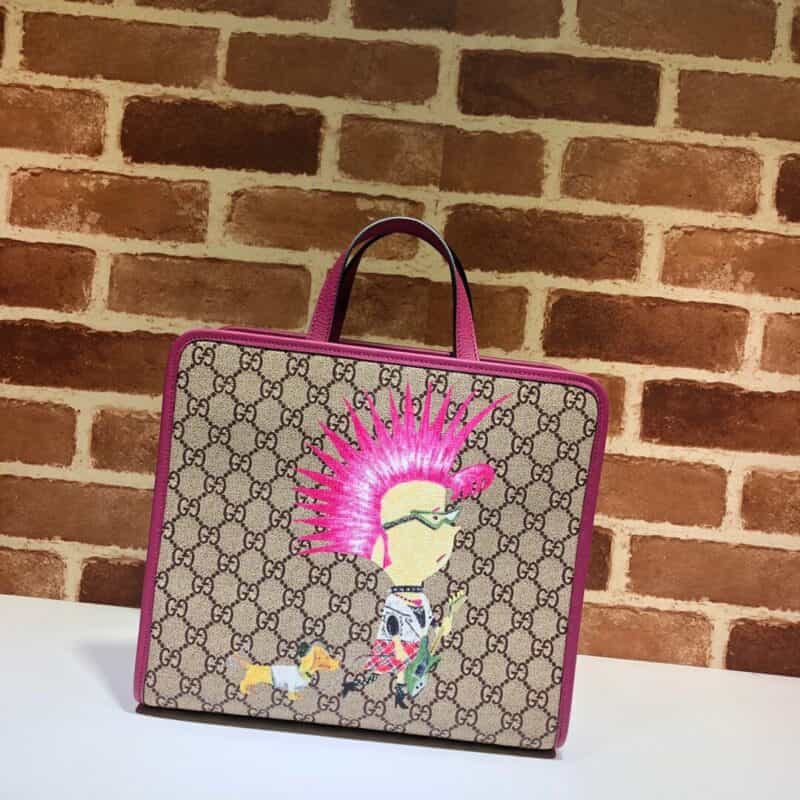GUCCI古驰朋克印花托特包605614