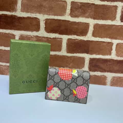 GUCCI古驰心苹果图案卡包663922