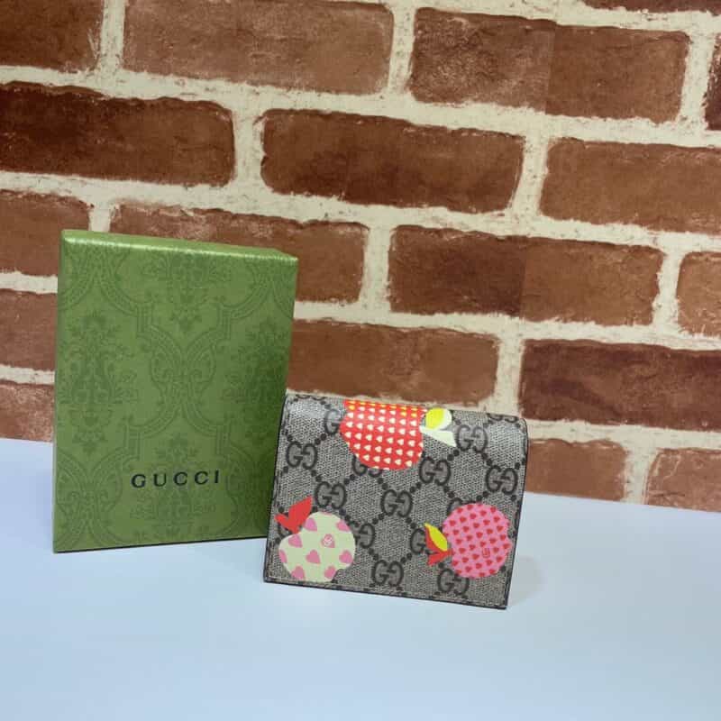 GUCCI古驰心苹果图案卡包663922