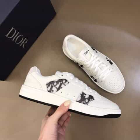 DIOR迪奥 透气网纱拼接头层牛皮低帮B27休闲运动鞋