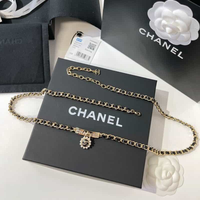 2021新款CHANEL香奈儿双c珍珠腰链腰带