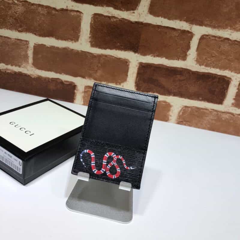 GUCCI古驰PVC蛇印花卡包597554