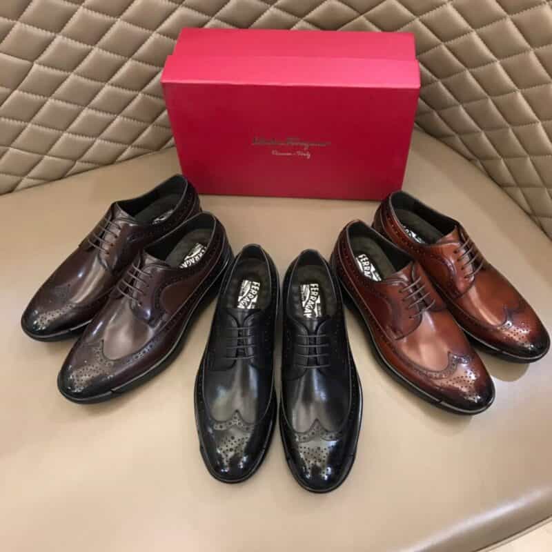 Ferragamo菲拉格慕 2021高端男士精品男士商务休闲皮鞋