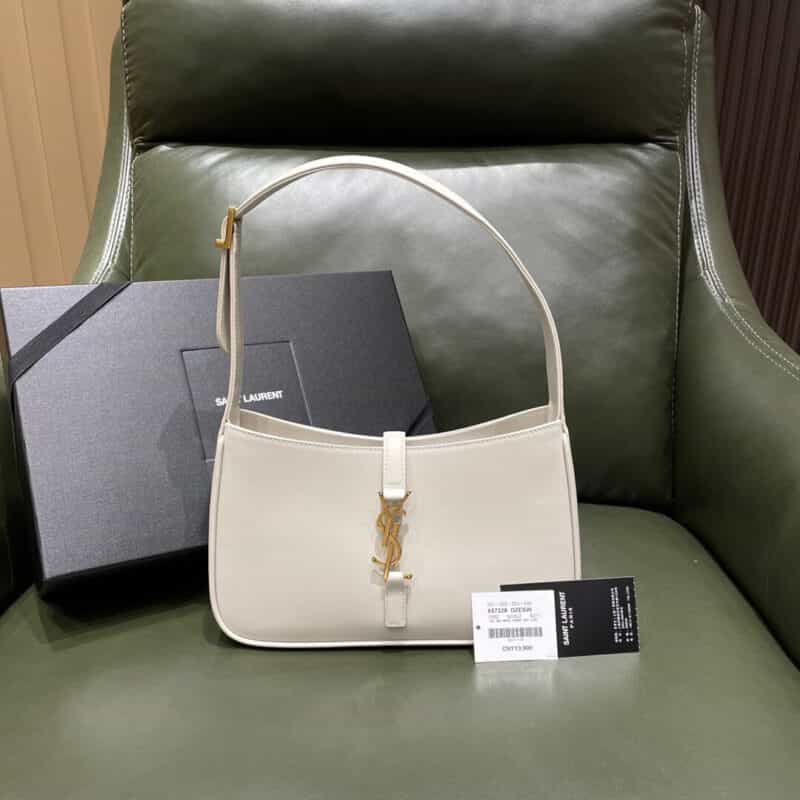 Saint laurent Ysl LE 5 À 7 流浪包腋下包 657228白色