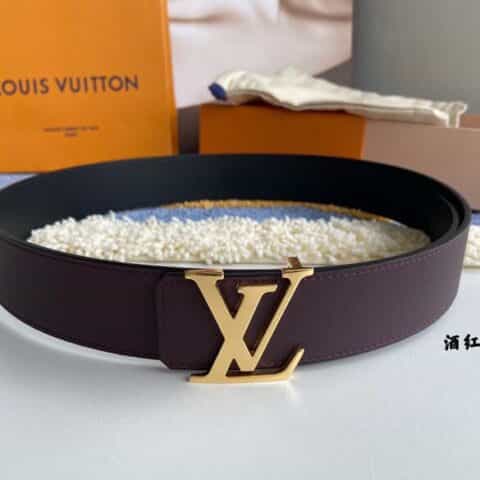 LV/路易威登 字母logo金属进口牛皮男士腰带40mm