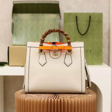 Gucci Diana竹节小号托特包 660195 17QDT 9060