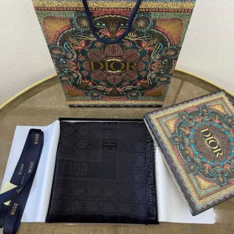 Dior迪奥经典藤格纹图案围巾04CAL140I630_C019