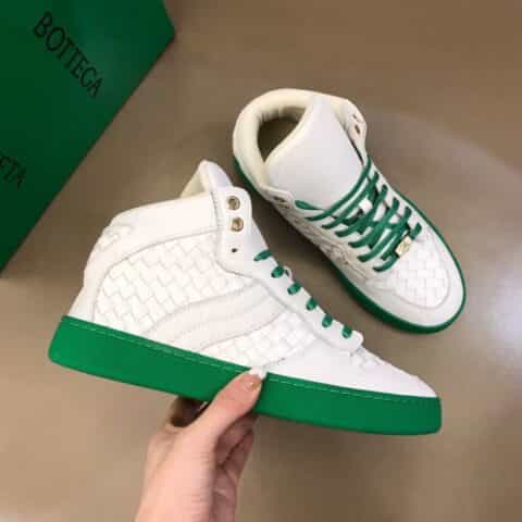 BottegaVenetaBV葆蝶家 B 家原单精品,男士秋冬高帮编织休闲鞋