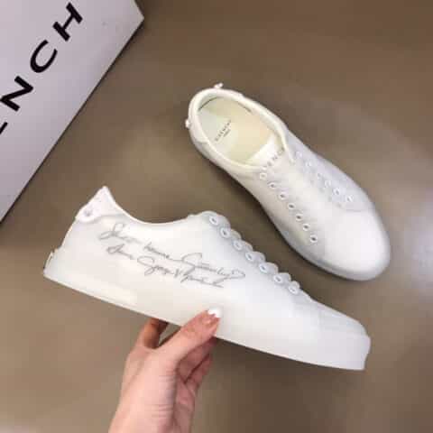 Givenchy纪梵希 新款Spectre白色印花透明PVC低帮运动鞋