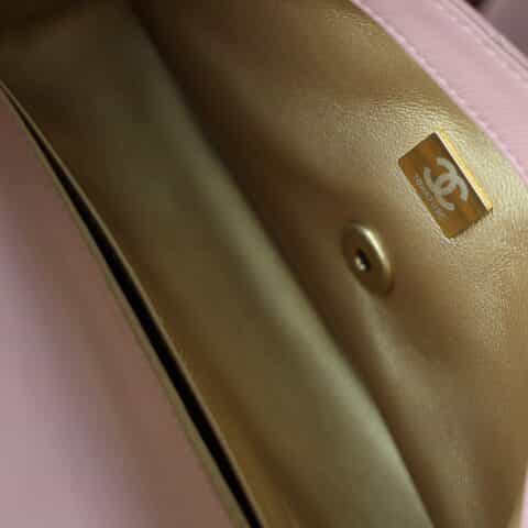 Chanel Flap Bag CF Mini羊皮方胖子金球包 AS1786粉色