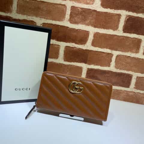 GUCCI古驰棕色女士长夹443123