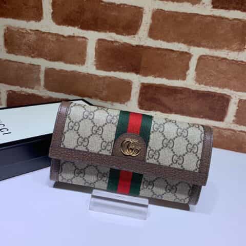 GUCCI古驰Ophidia系列GG长款钱包523153