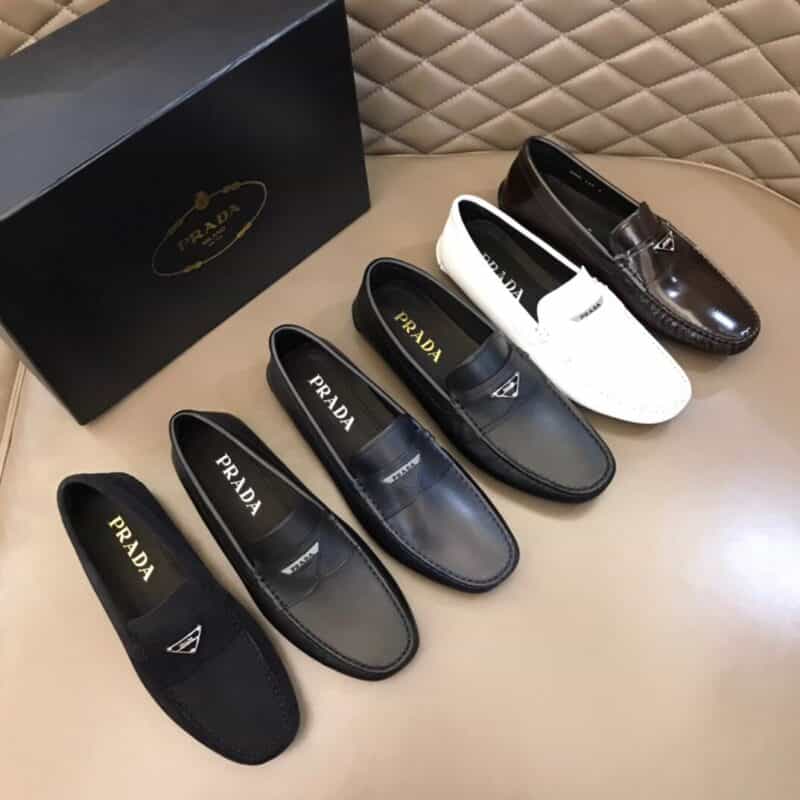 PRADA/普拉达 进口头层牛皮P家经典奢牌驾车豆豆鞋