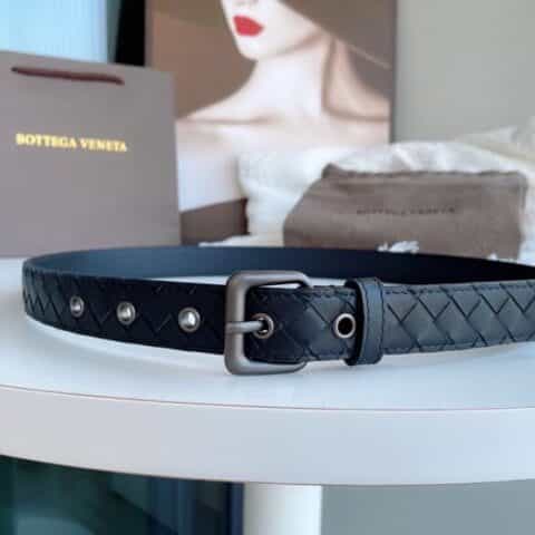 Bottega Veneta葆蝶家 牛皮手工编织工艺女款BV精品腰带