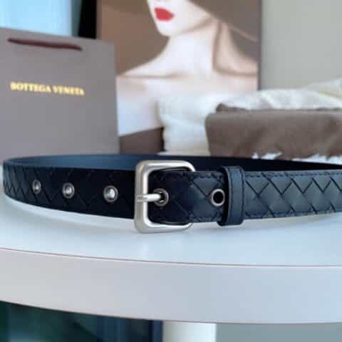 Bottega Veneta葆蝶家 牛皮手工编织工艺女款BV精品腰带