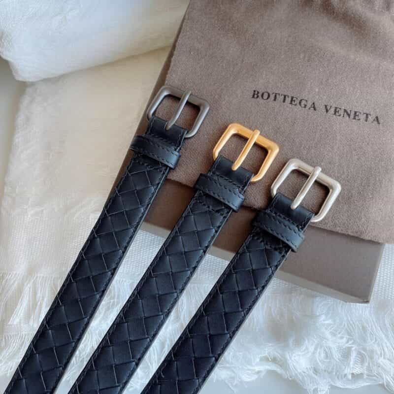 Bottega Veneta葆蝶家 牛皮手工编织工艺女款BV精品腰带