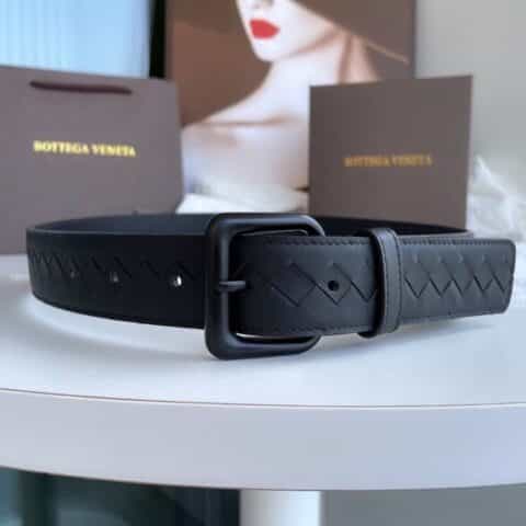 Bottega Veneta葆蝶家    头层牛皮手工编织3.5cm腰带