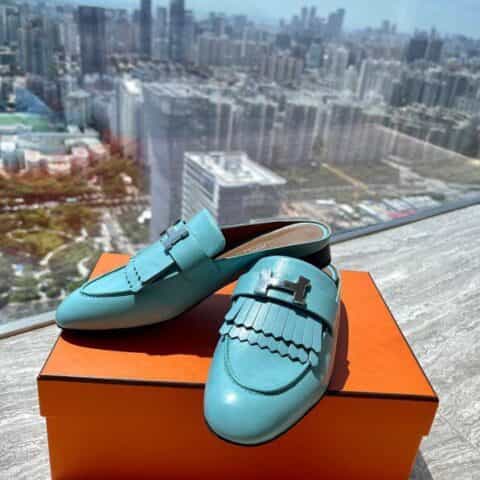 HERME’c爱马仕 私人高端定制Nappa皮革穆勒鞋