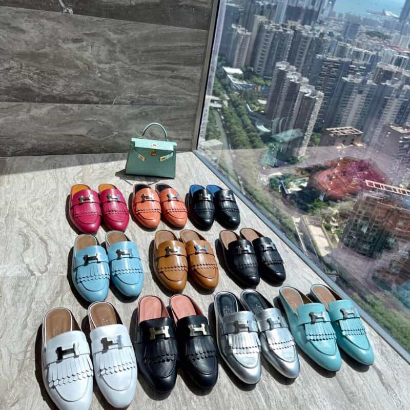 HERME’c爱马仕 私人高端定制Nappa皮革穆勒鞋