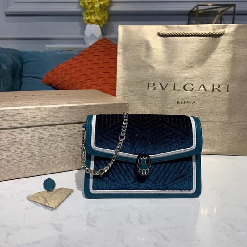 BVLGARI宝格丽线形小牛皮边饰链条包288126