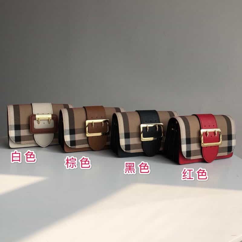 Burberry巴宝莉House格纹裁片The Buckle 搭扣包