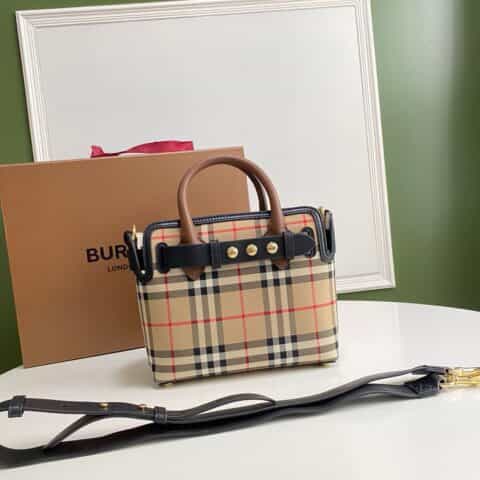 Burberry巴宝莉Vintage 复古格纹裁片The Belt 贝尔特包