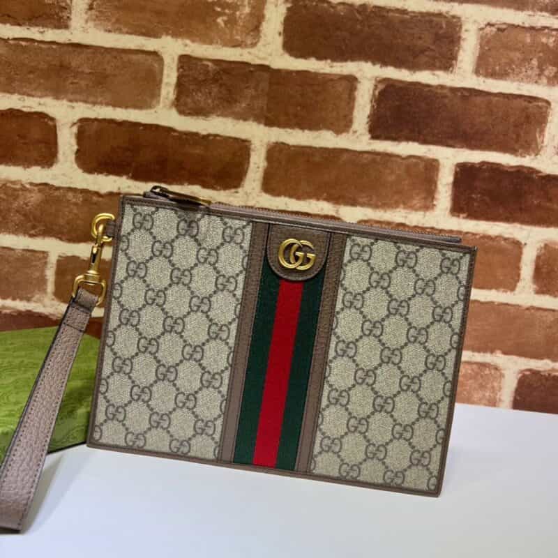 GUCCI古驰Ophidia系列织纹手拿包672989