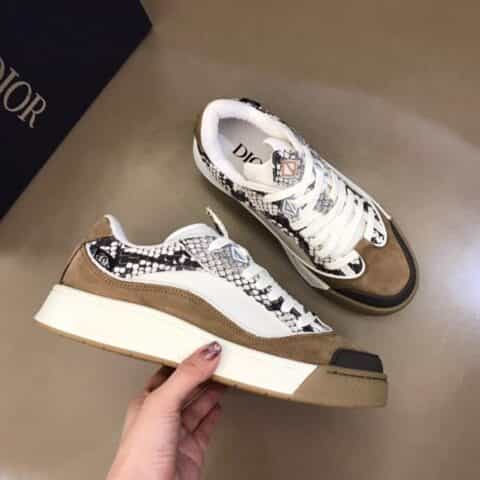 DIOR迪奥 2021秋冬新款男士印花帆布休闲运动鞋