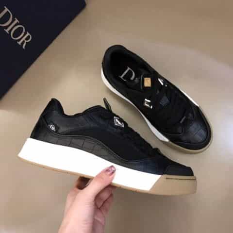 DIOR迪奥 2021秋冬新款男士印花帆布休闲运动鞋