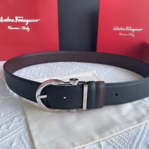 Salvatore  Ferragamo菲拉格慕进口双面头层牛皮腰带3.5cm