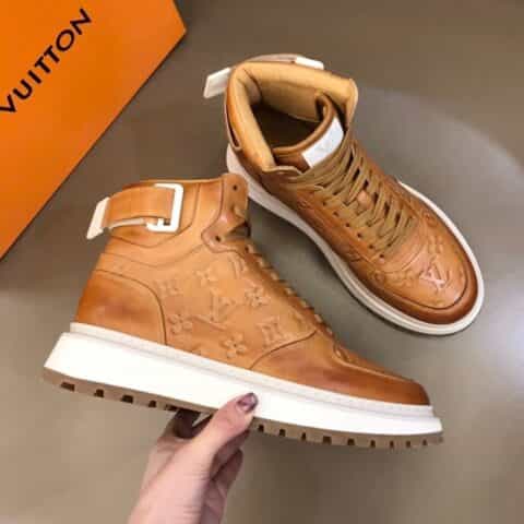 LV/路易威登     L 奢品男士Abbesses高帮运动鞋