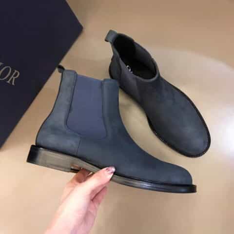 DIOR迪奥 进口头层牛京皮秋冬男士高帮男靴