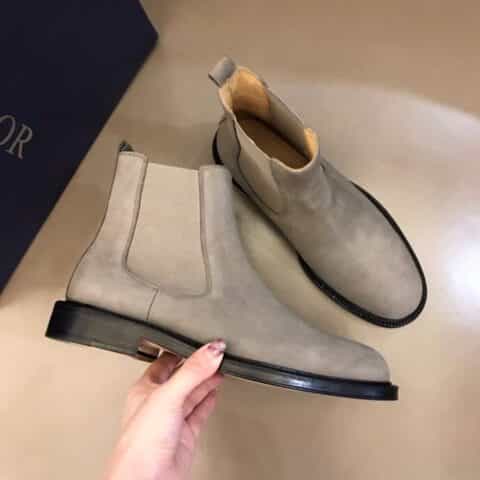 DIOR迪奥 进口头层牛京皮秋冬男士高帮男靴