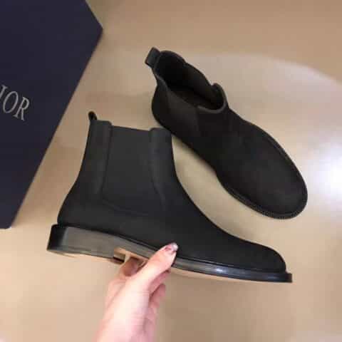 DIOR迪奥 进口头层牛京皮秋冬男士高帮男靴