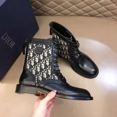 DIOR迪奥 进口头层牛皮水染牛里秋冬男士高帮男靴