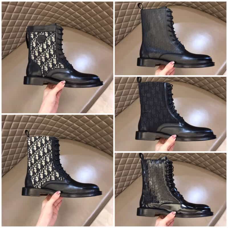 DIOR迪奥 进口头层牛皮水染牛里秋冬男士高帮男靴
